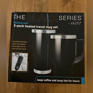 The Black Series By Shift- 2 Heated travel mugs